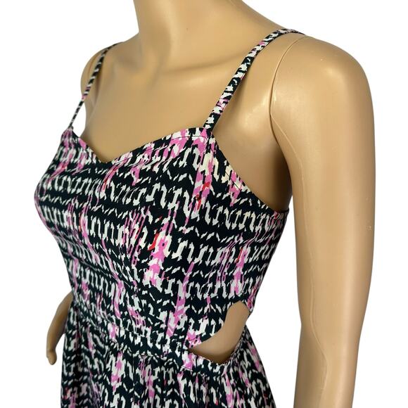 2/$15 American Eagle Cutout Mini Dress Pink Black Ombre Pockets Size 0 - Picture 6 of 13